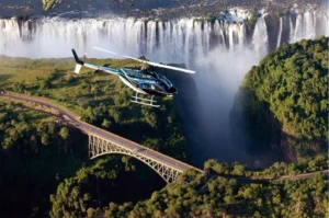 helicopter tour of Victoria Falls